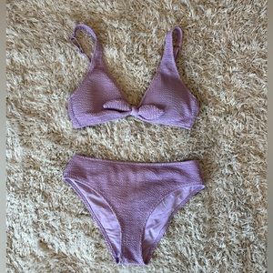 Lively lilac high waist bikini